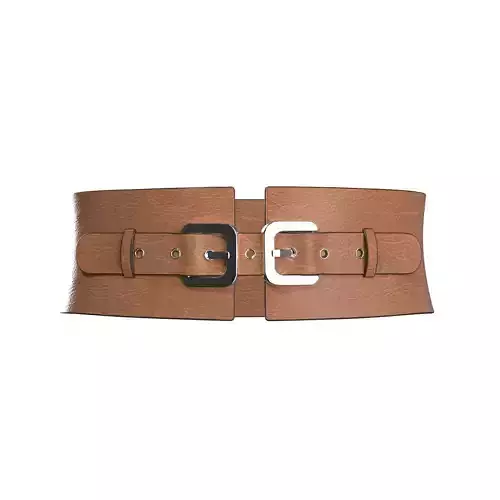 Brown Leather Buckle Belt