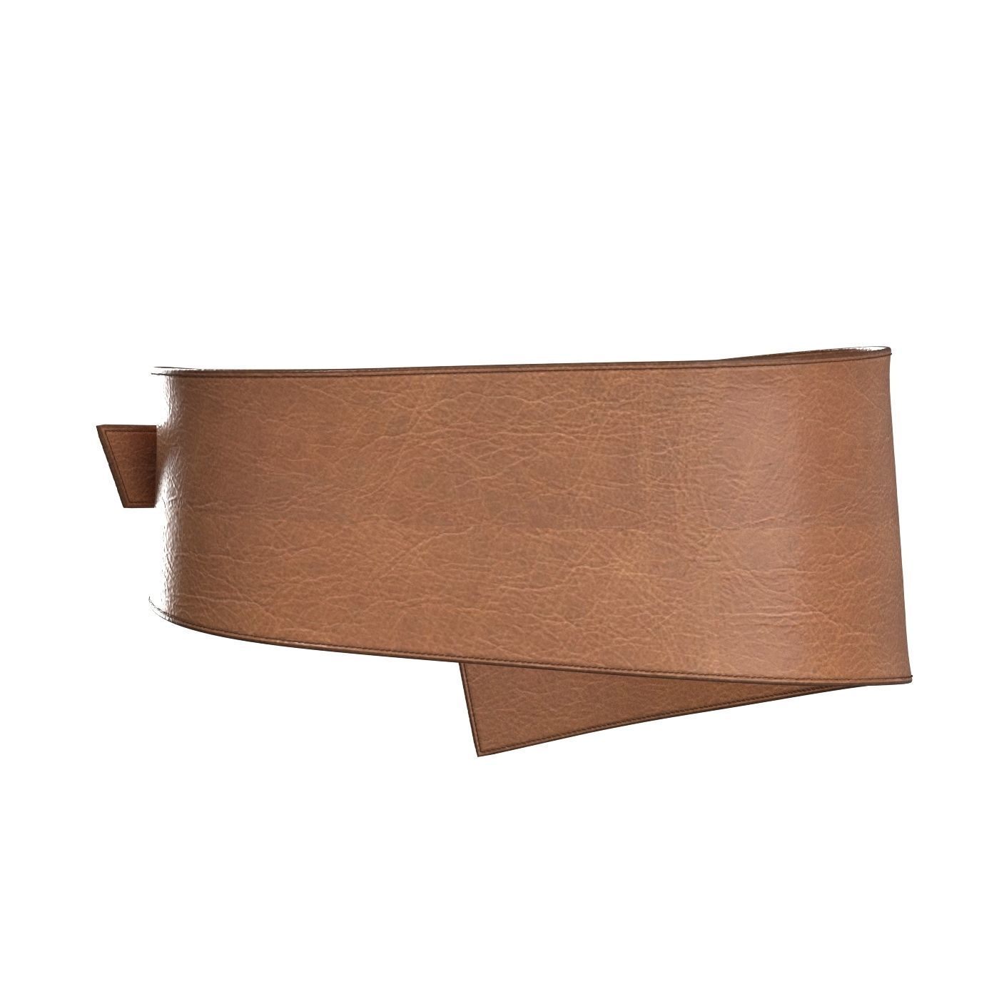 Brown Wide Belt 3D model_4