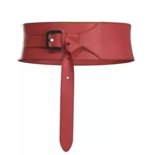 Red Tied Buckle Belt