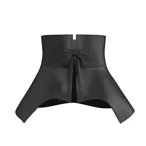 Wide Black Ribbon Bustier