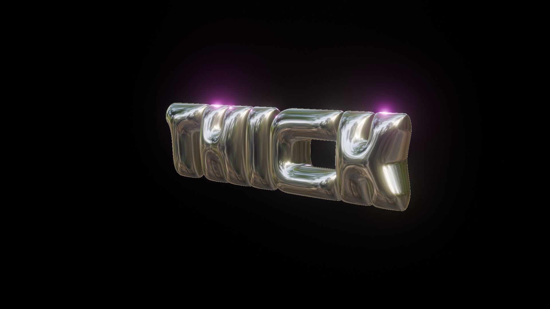 THICK word letters 3d font Free 3D model_4