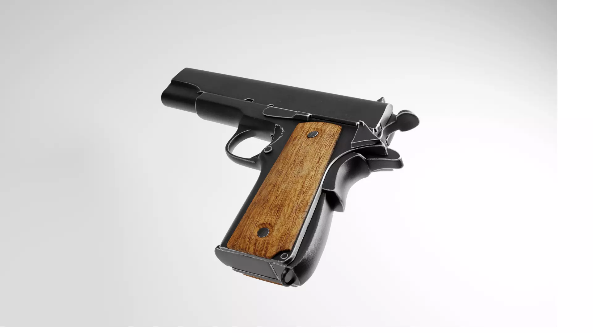 Head gun Low-poly 3D model_0