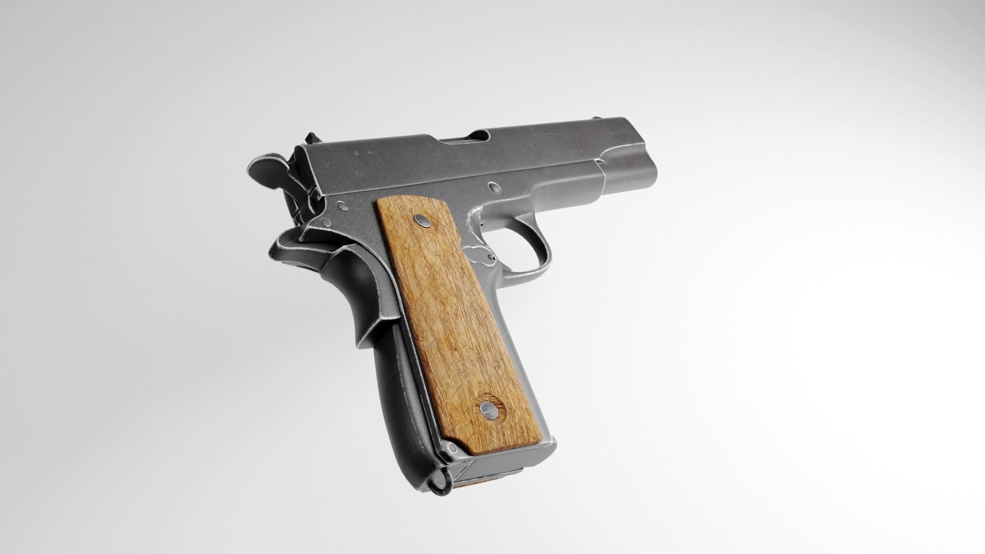 Head gun Low-poly 3D model_1