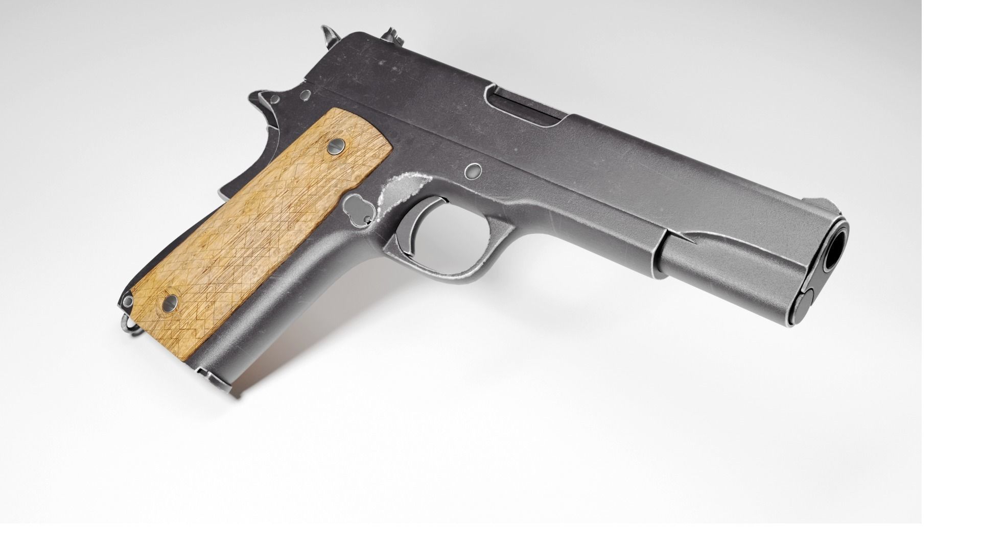 Head gun Low-poly 3D model_2