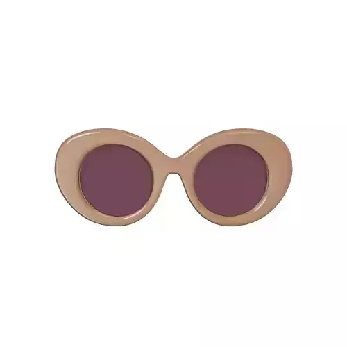 Cat-eye Sunglasses 3D model