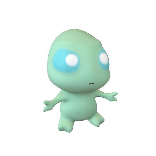 Cartoon Alien v1 001 Free low-poly 3D model