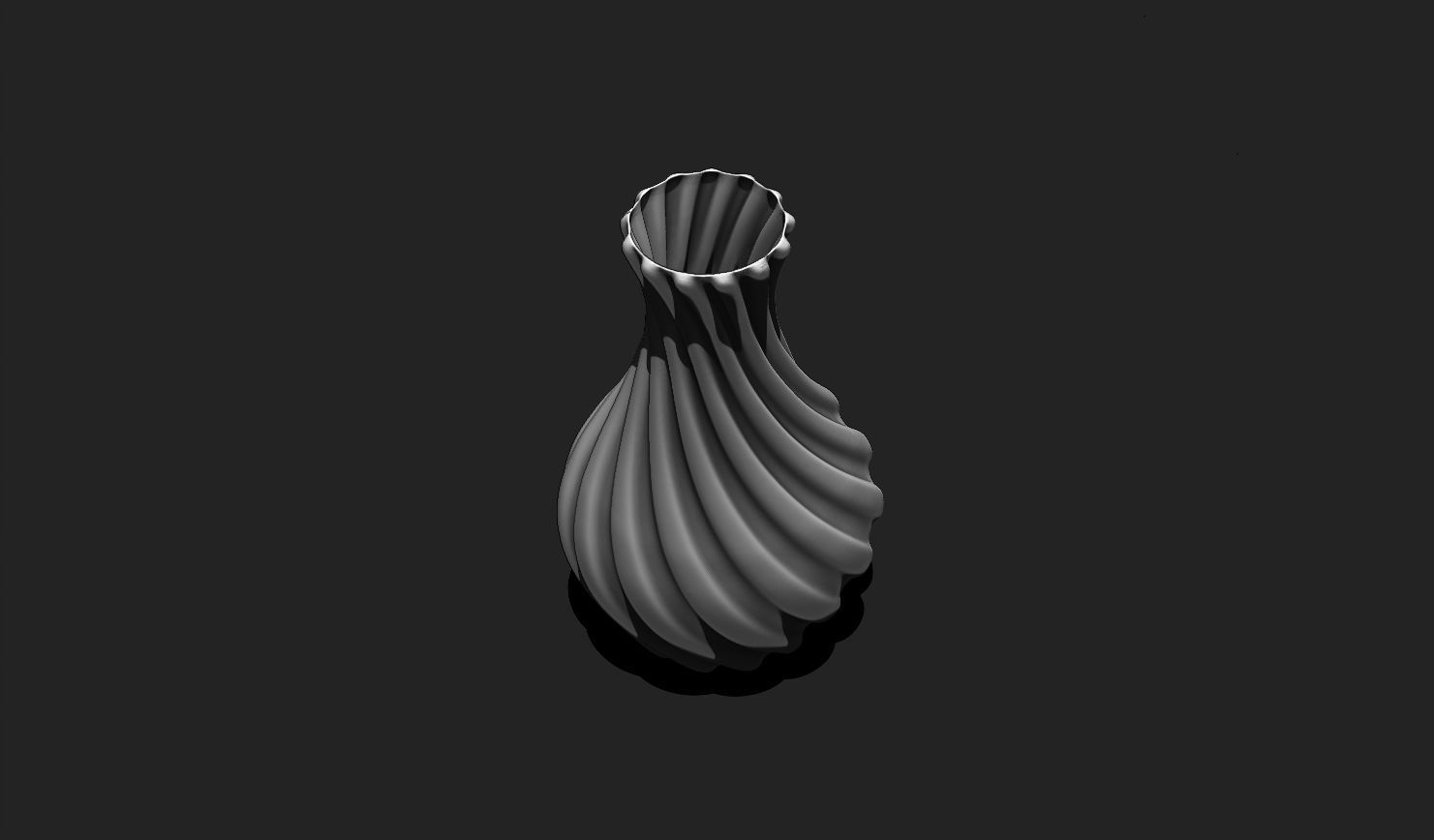 Spiral Vase 01 - Modern Home Decor - Flower Pot DIY - Table Vase 3D print model_4