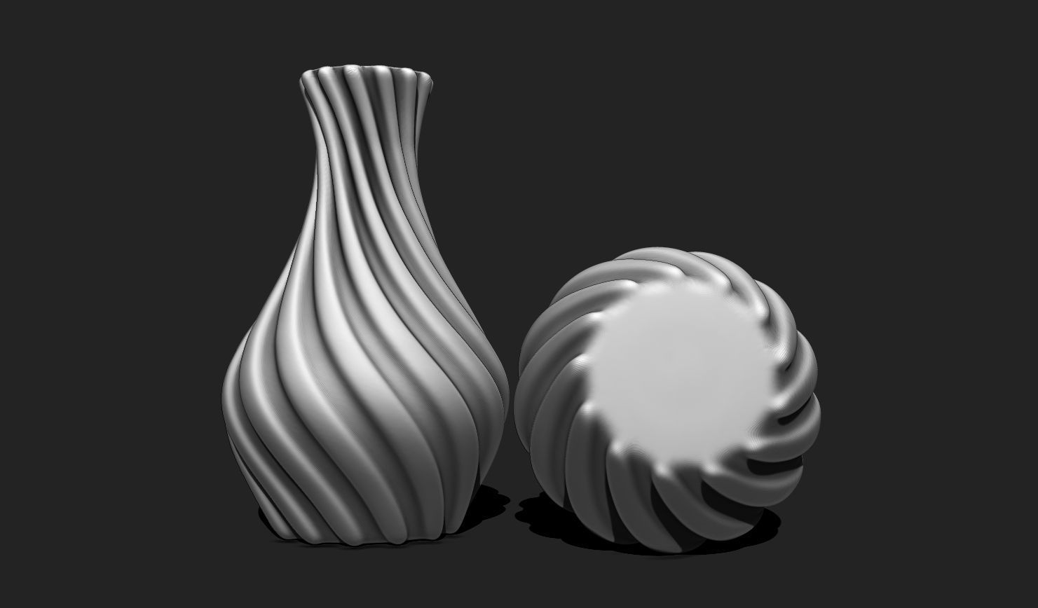 Spiral Vase 01 - Modern Home Decor - Flower Pot DIY - Table Vase 3D print model_6