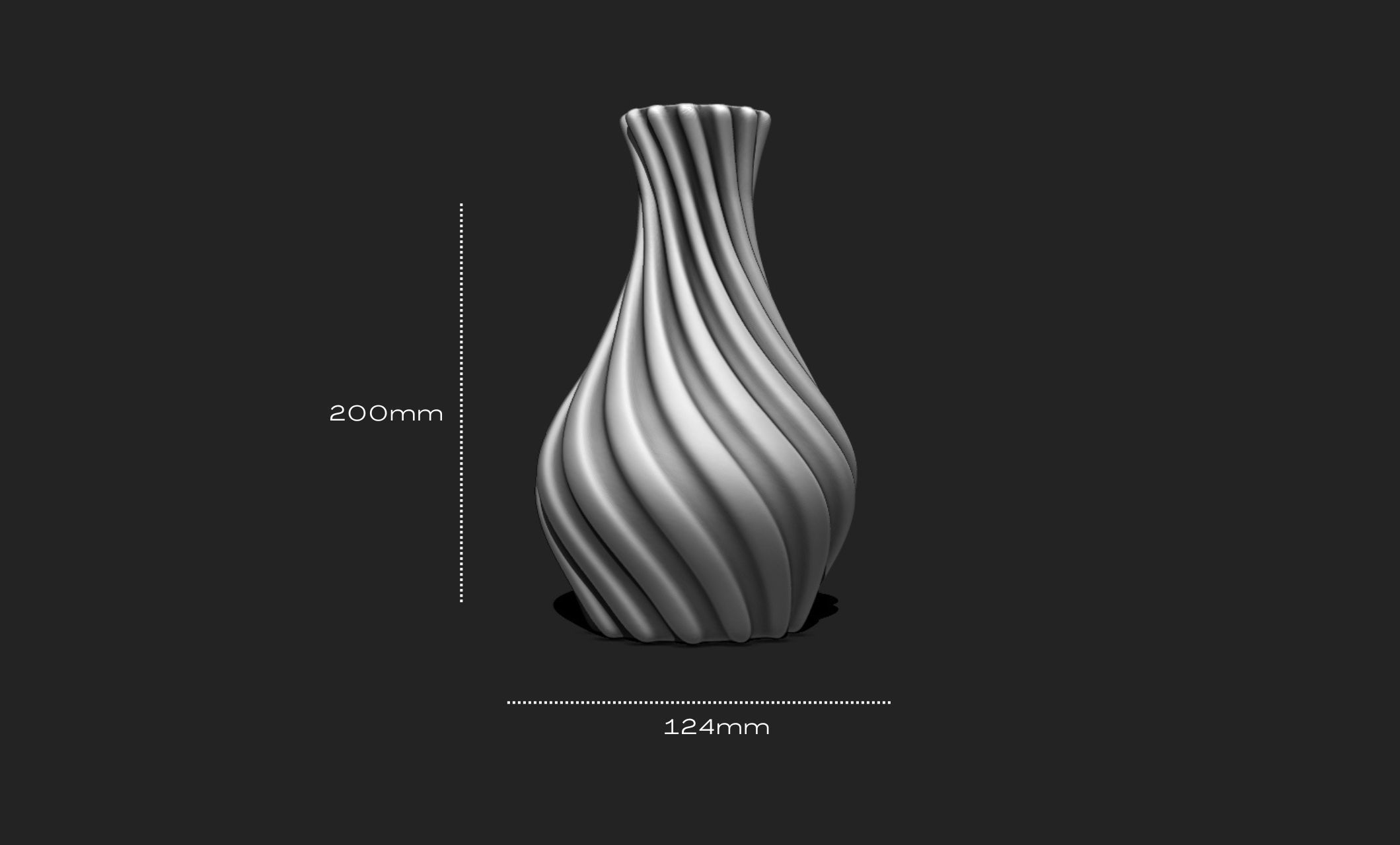 Spiral Vase 01 - Modern Home Decor - Flower Pot DIY - Table Vase 3D print model_1