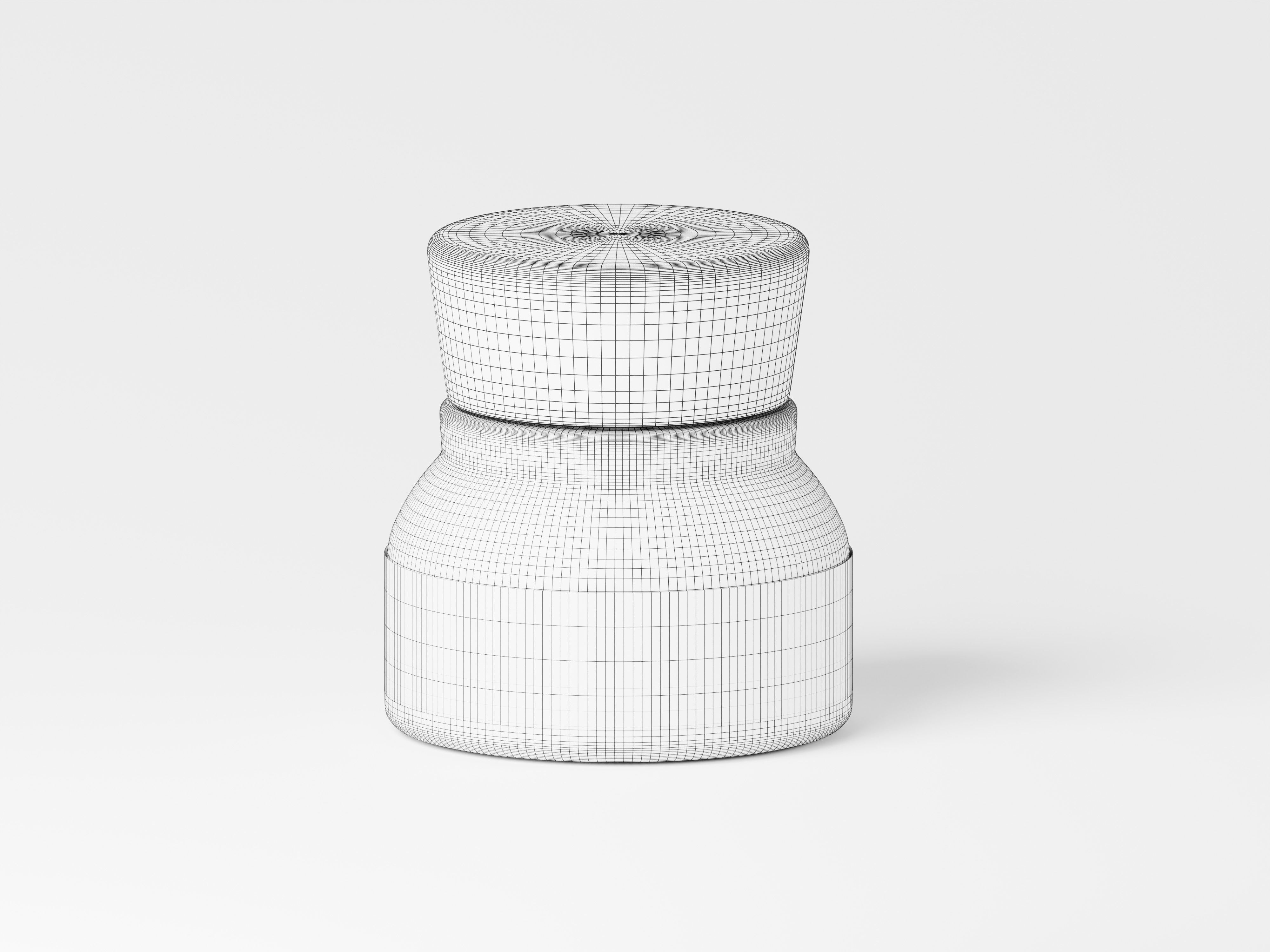 Green Cosmetic Jar 3D Model Low-poly 3D model_2