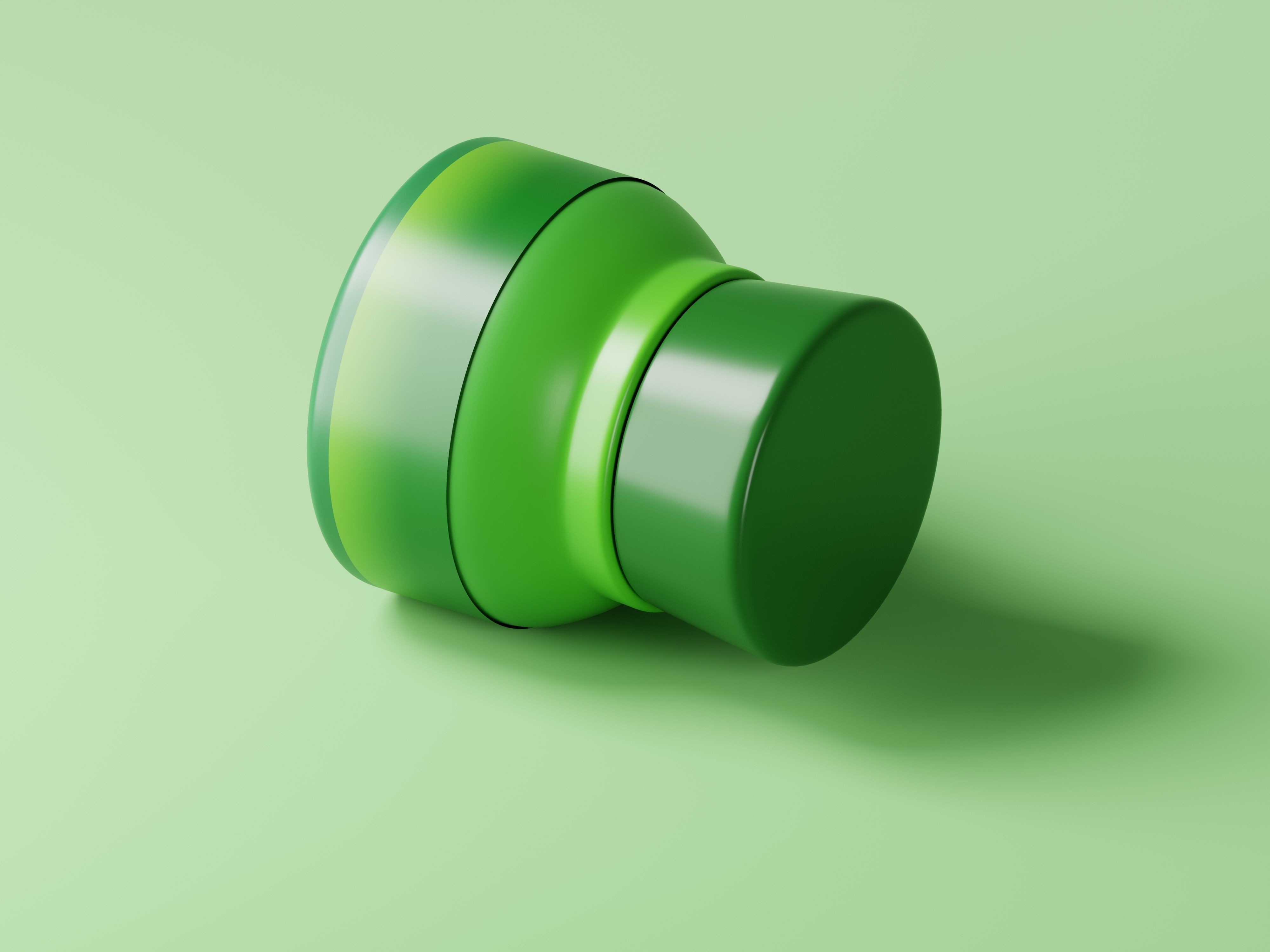 Green Cosmetic Jar 3D Model Low-poly 3D model_9