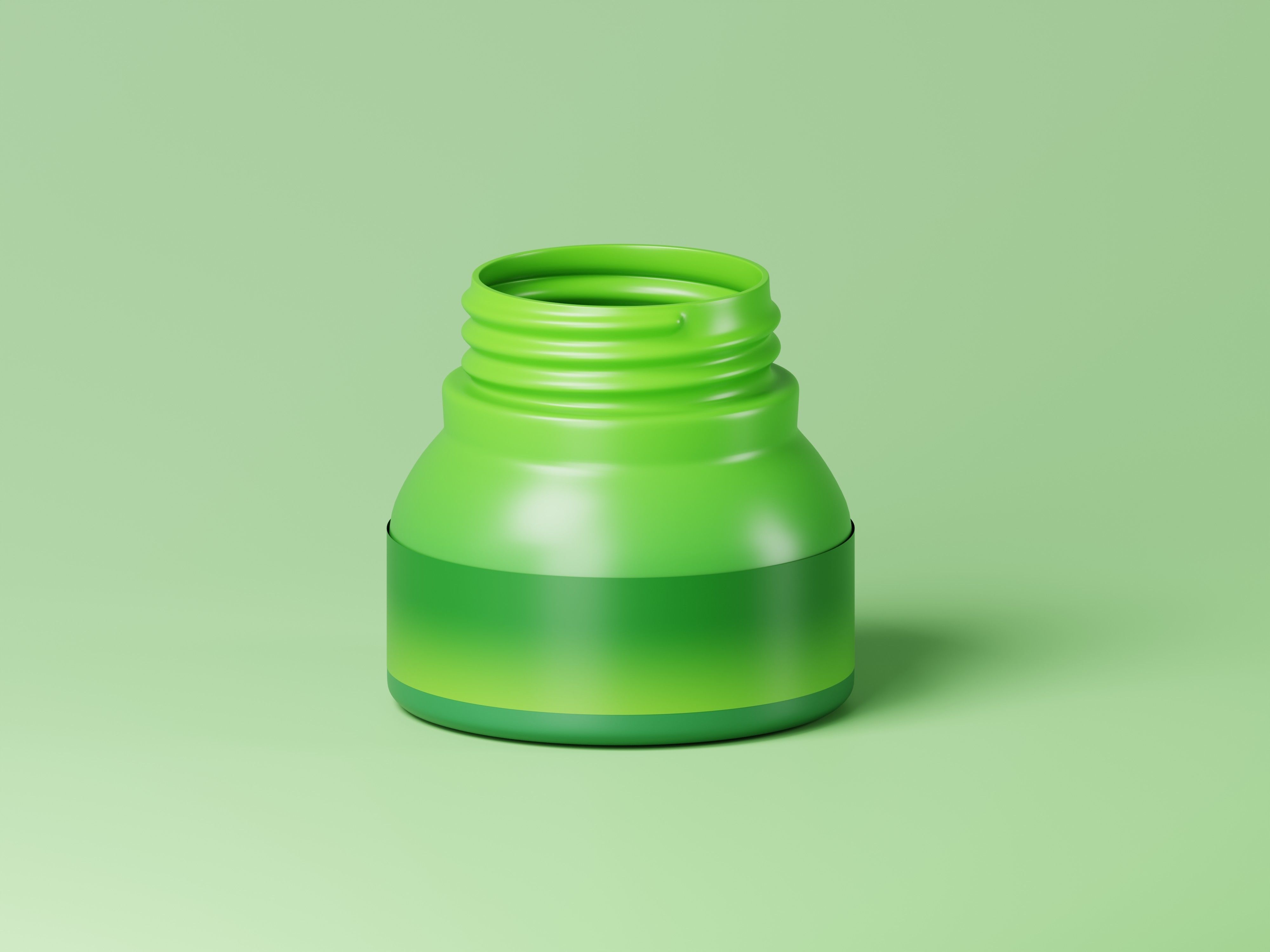 Green Cosmetic Jar 3D Model Low-poly 3D model_4