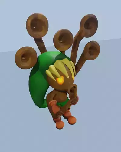 STL DEKU LINK PLAYING OCARINA - NINTENDO GAME CARD HOLDER