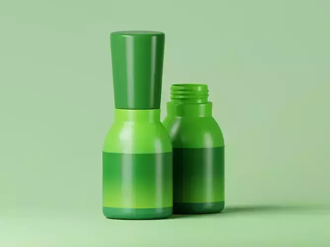 Matt Bottle With Narrowing Neck 3D Model