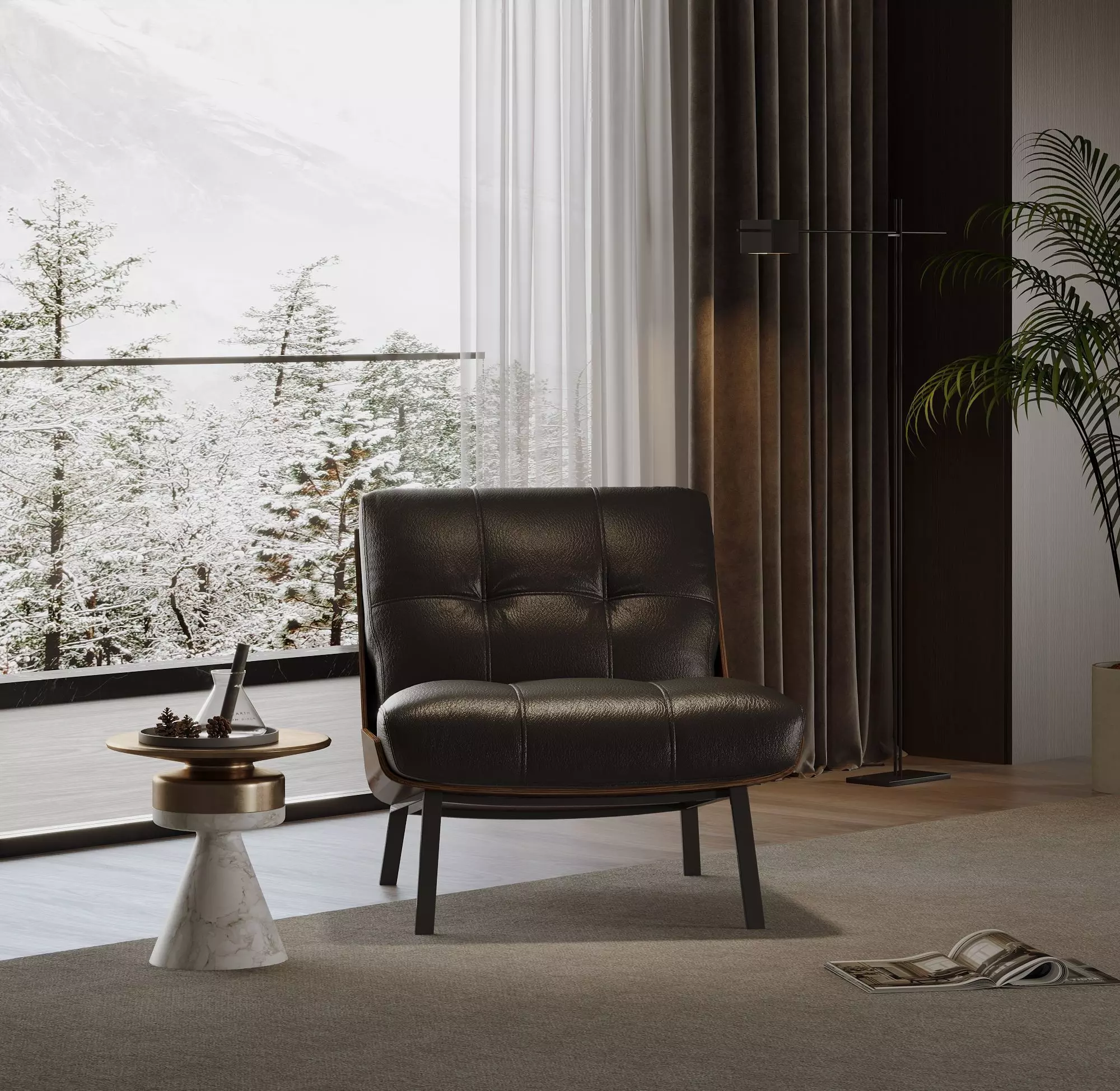 sofa chair 3D model_0