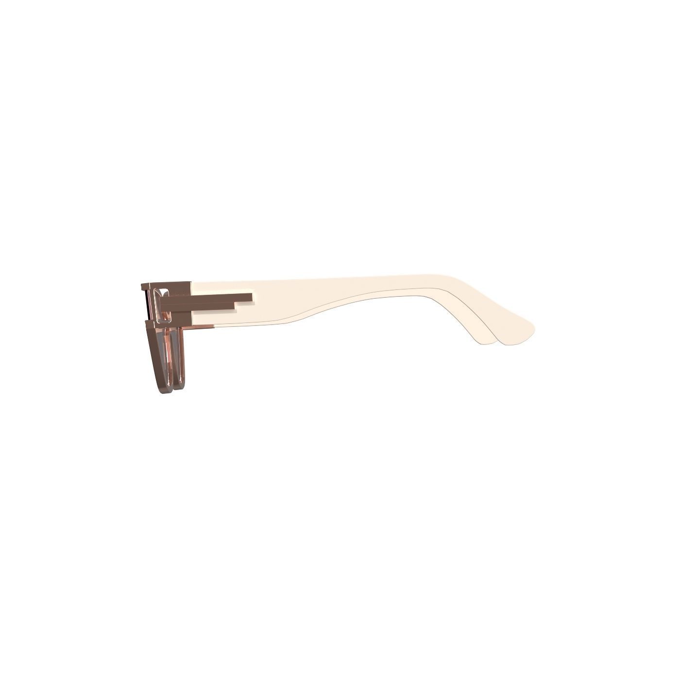 Pink Gold Tint Sunglasses 3D model_6