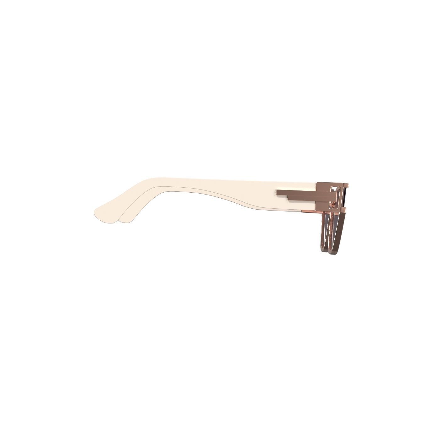 Pink Gold Tint Sunglasses 3D model_2