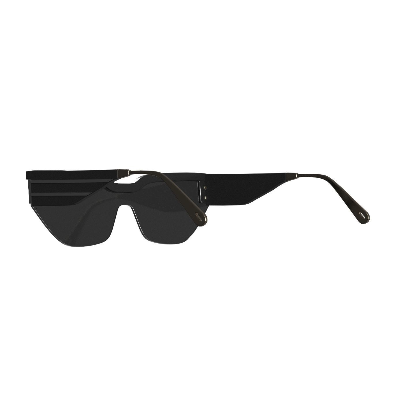 Semi Cat-eye Sunglasses 3D model_5