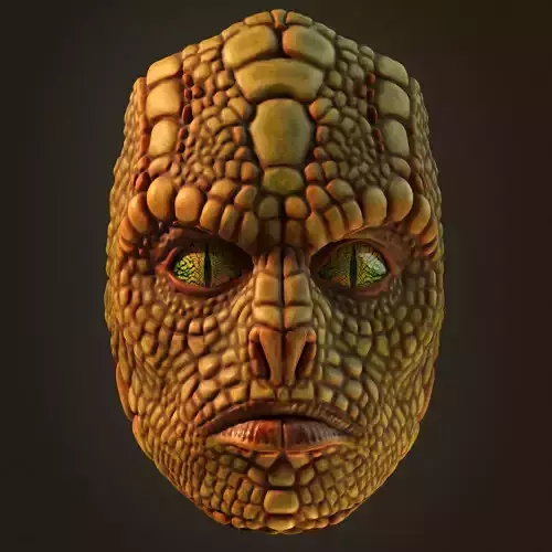 Reptiloid mask 3D print model