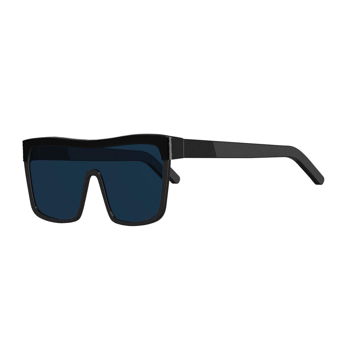 Square Sunglasses 3D model_7