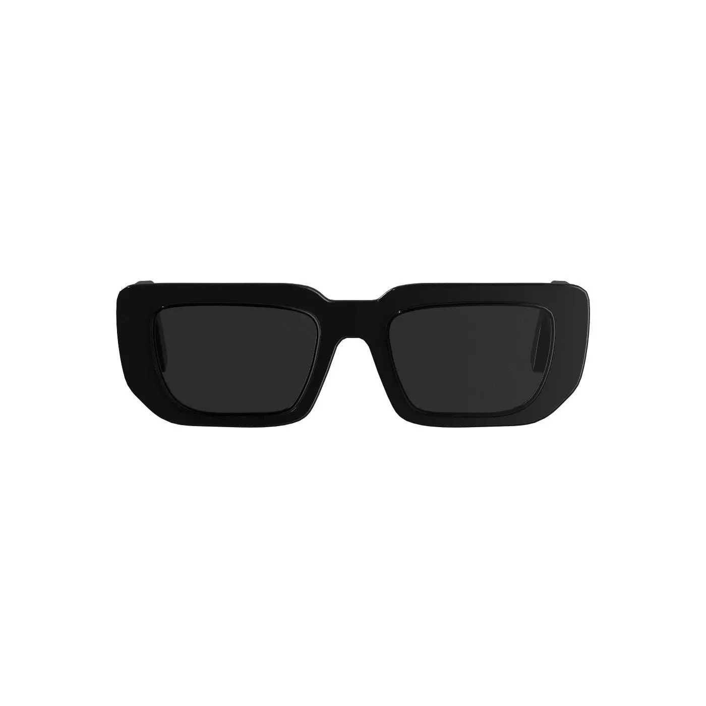 Thick Rectangle Sunglasses 3D model_0