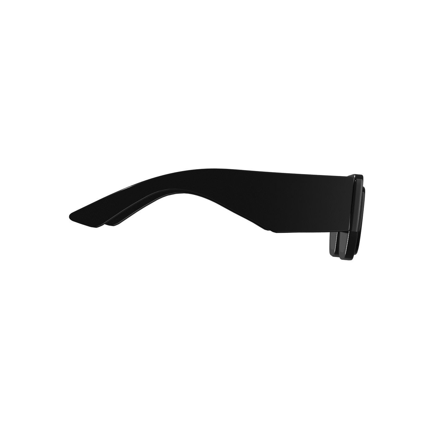 Thick Rectangle Sunglasses 3D model_2