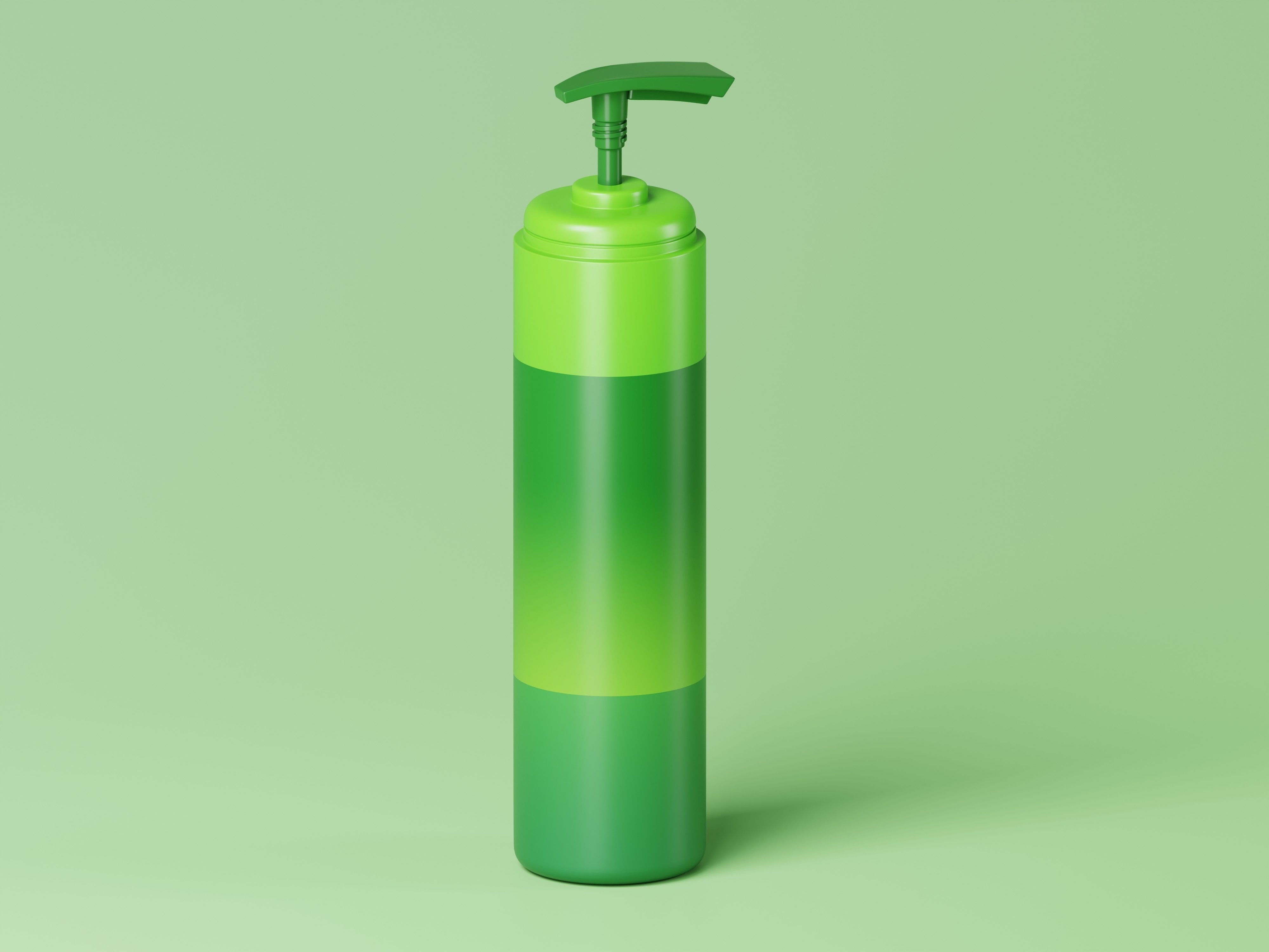 Cosmetic Green Pump Bottle 3D Model Low-poly 3D model_4