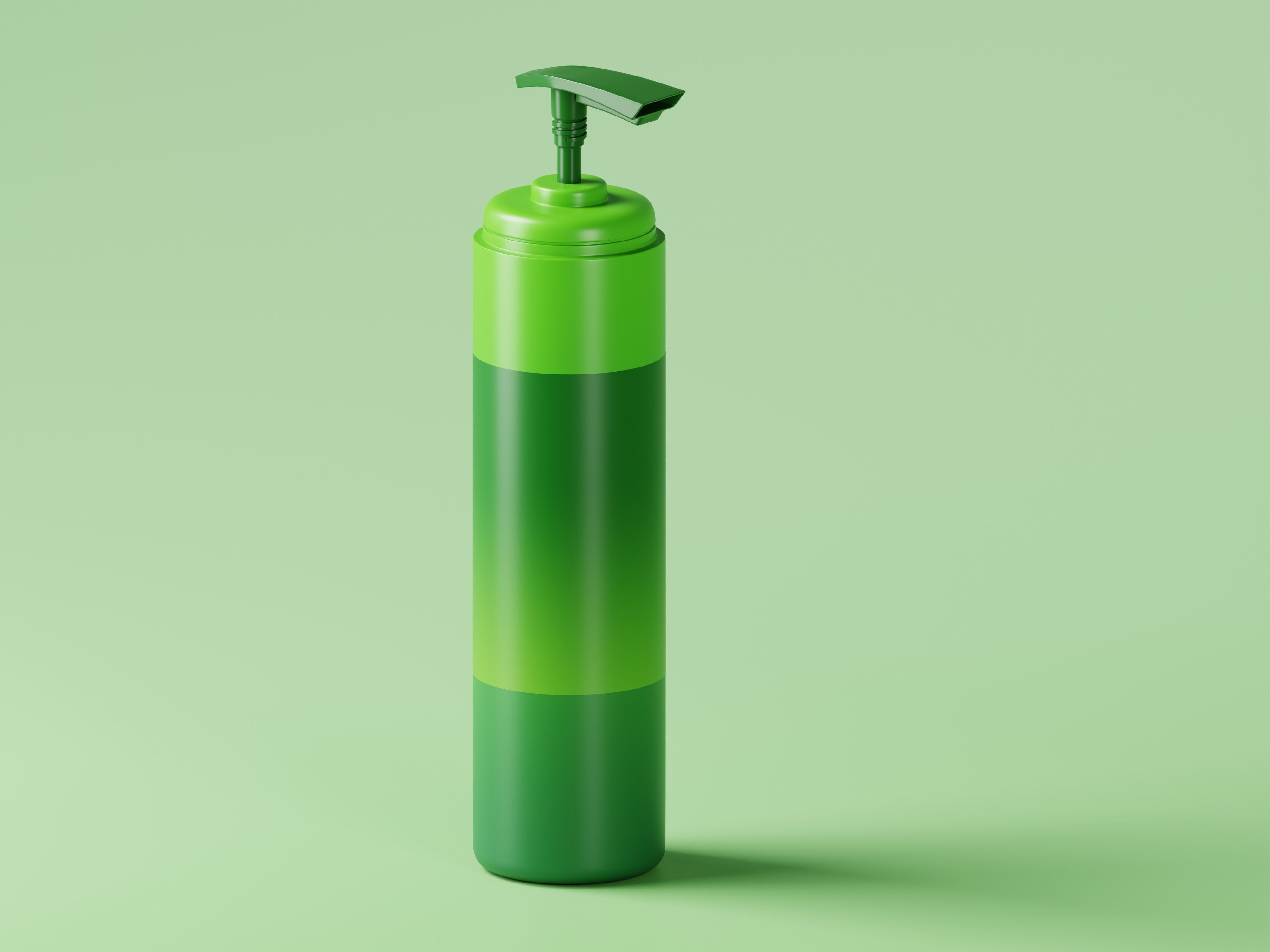 Cosmetic Green Pump Bottle 3D Model Low-poly 3D model_3