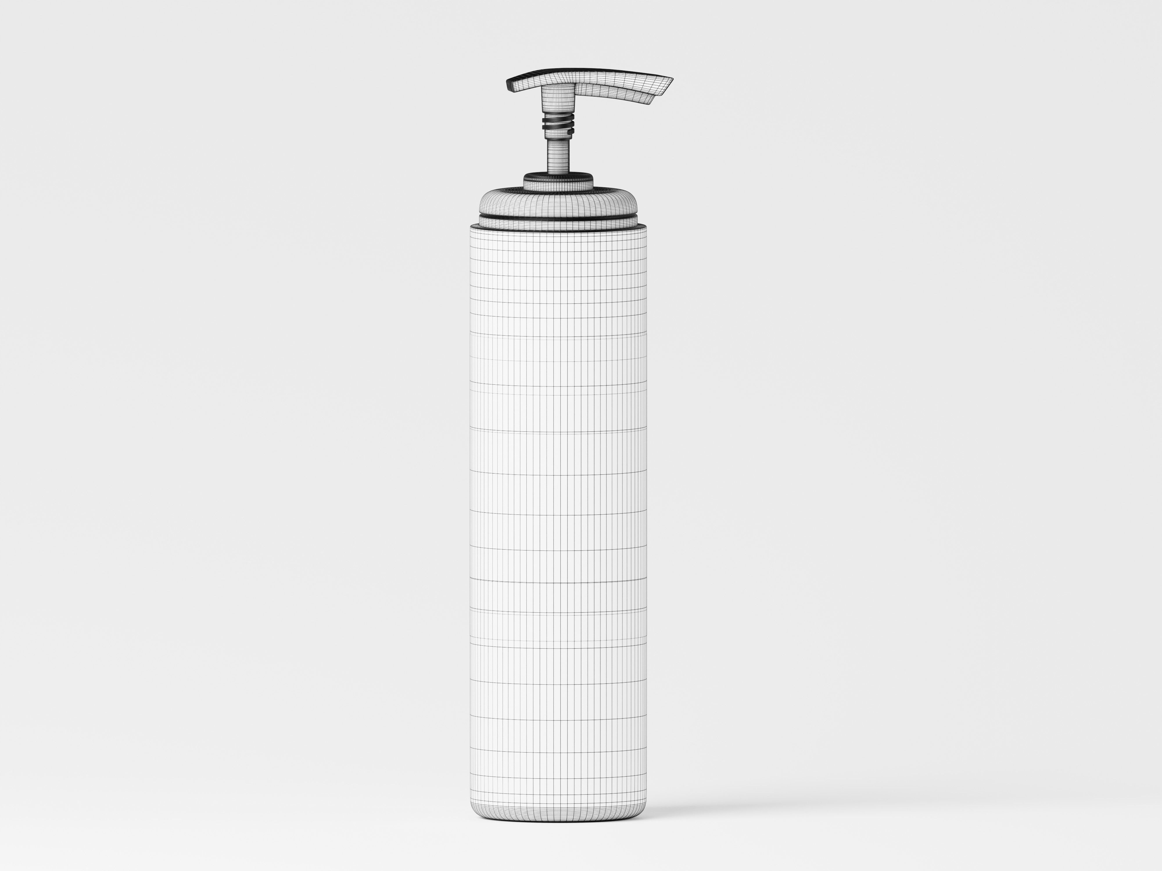 Cosmetic Green Pump Bottle 3D Model Low-poly 3D model_2