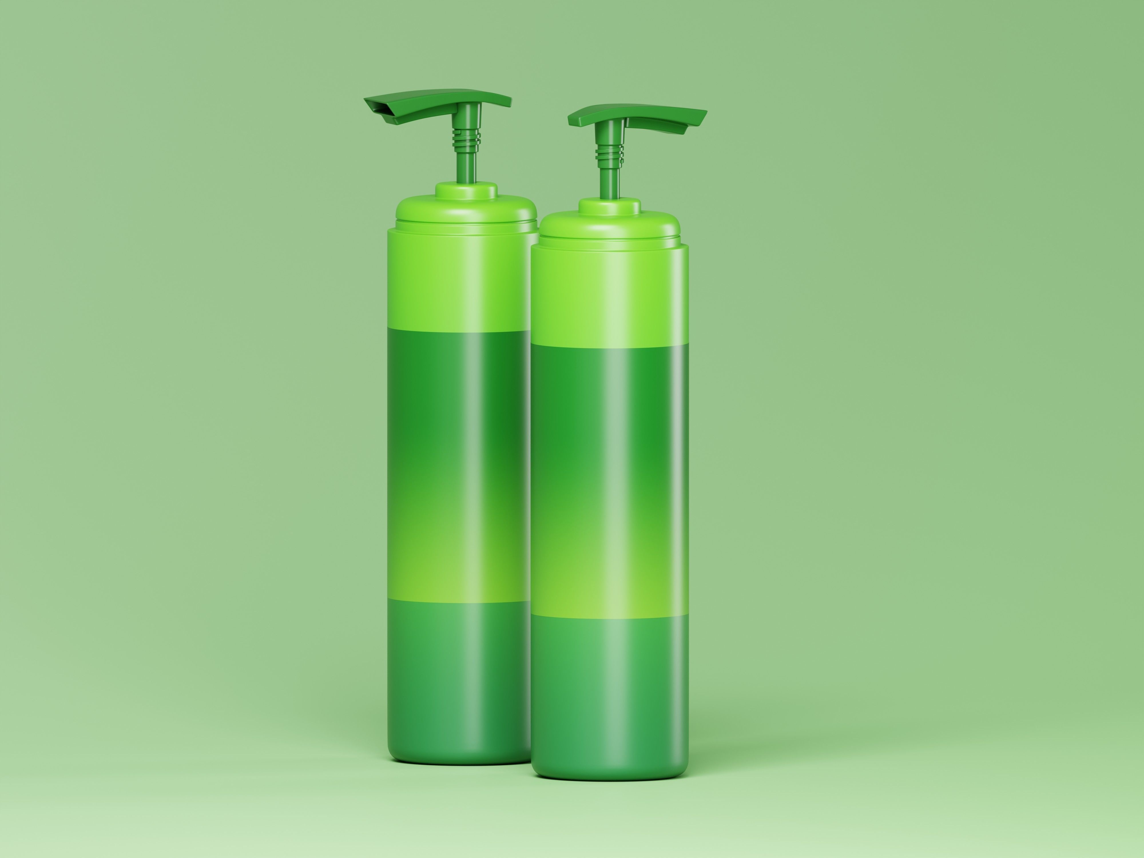 Cosmetic Green Pump Bottle 3D Model Low-poly 3D model_5