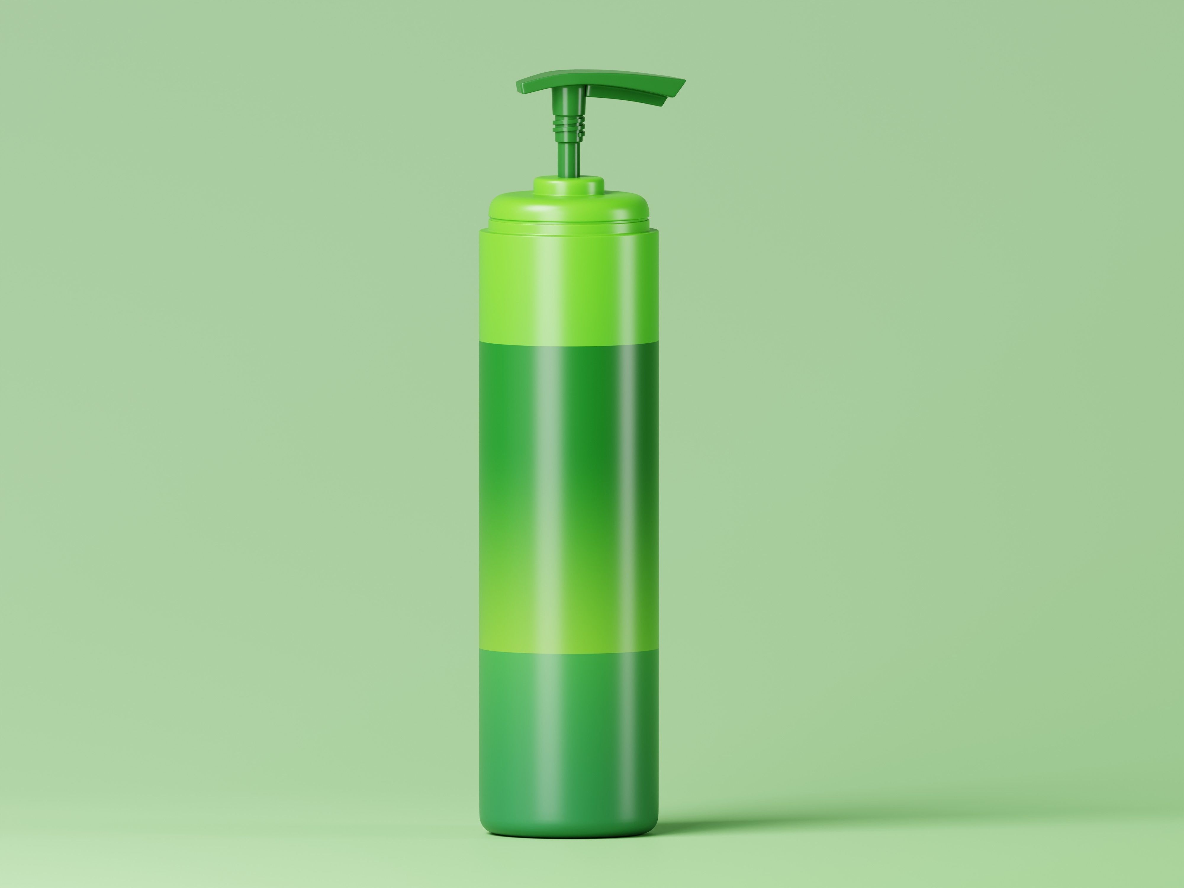 Cosmetic Green Pump Bottle 3D Model Low-poly 3D model_1
