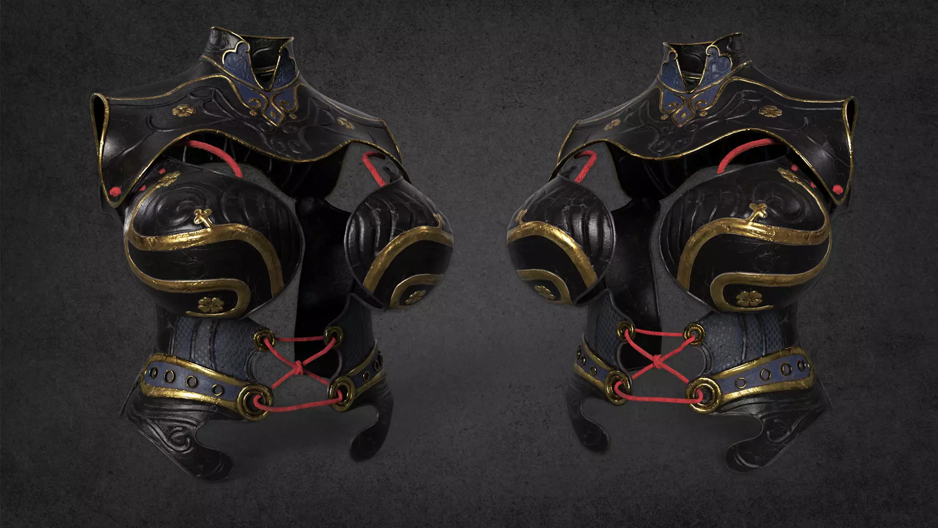 Armor Samurai Assasin Lowpoly Asset Low-poly 3D model