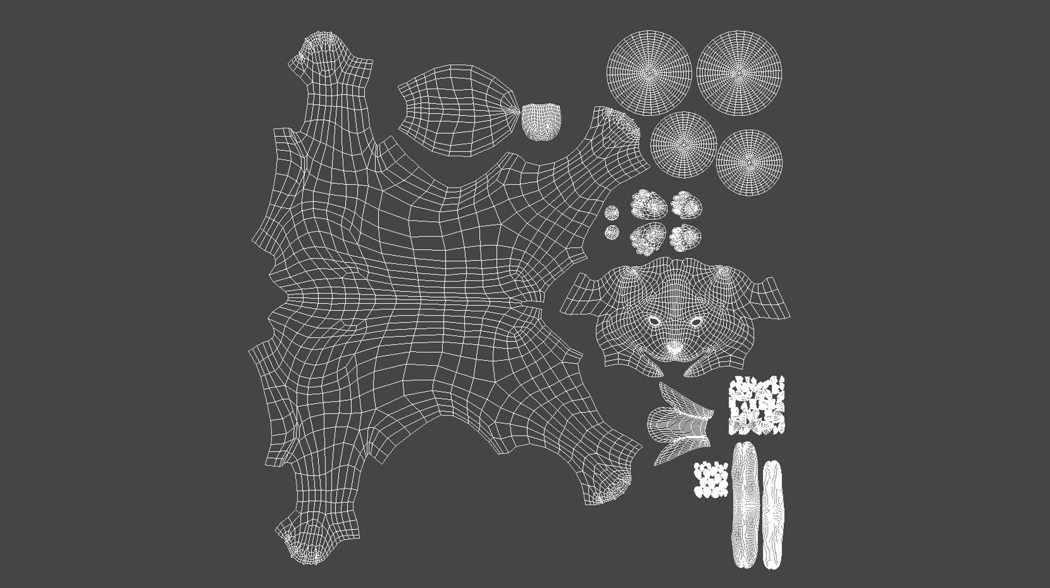 StreetDog Basemesh Low-poly 3D model_5