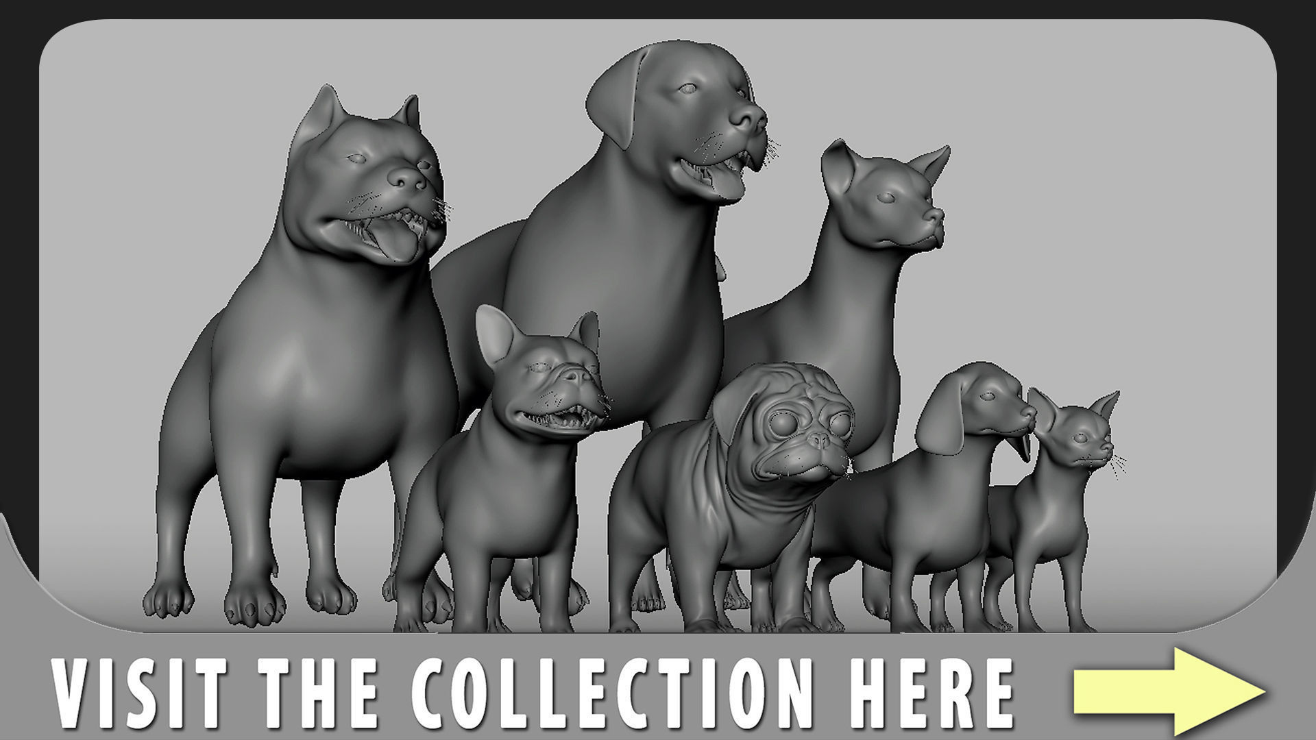 StreetDog Basemesh Low-poly 3D model_6