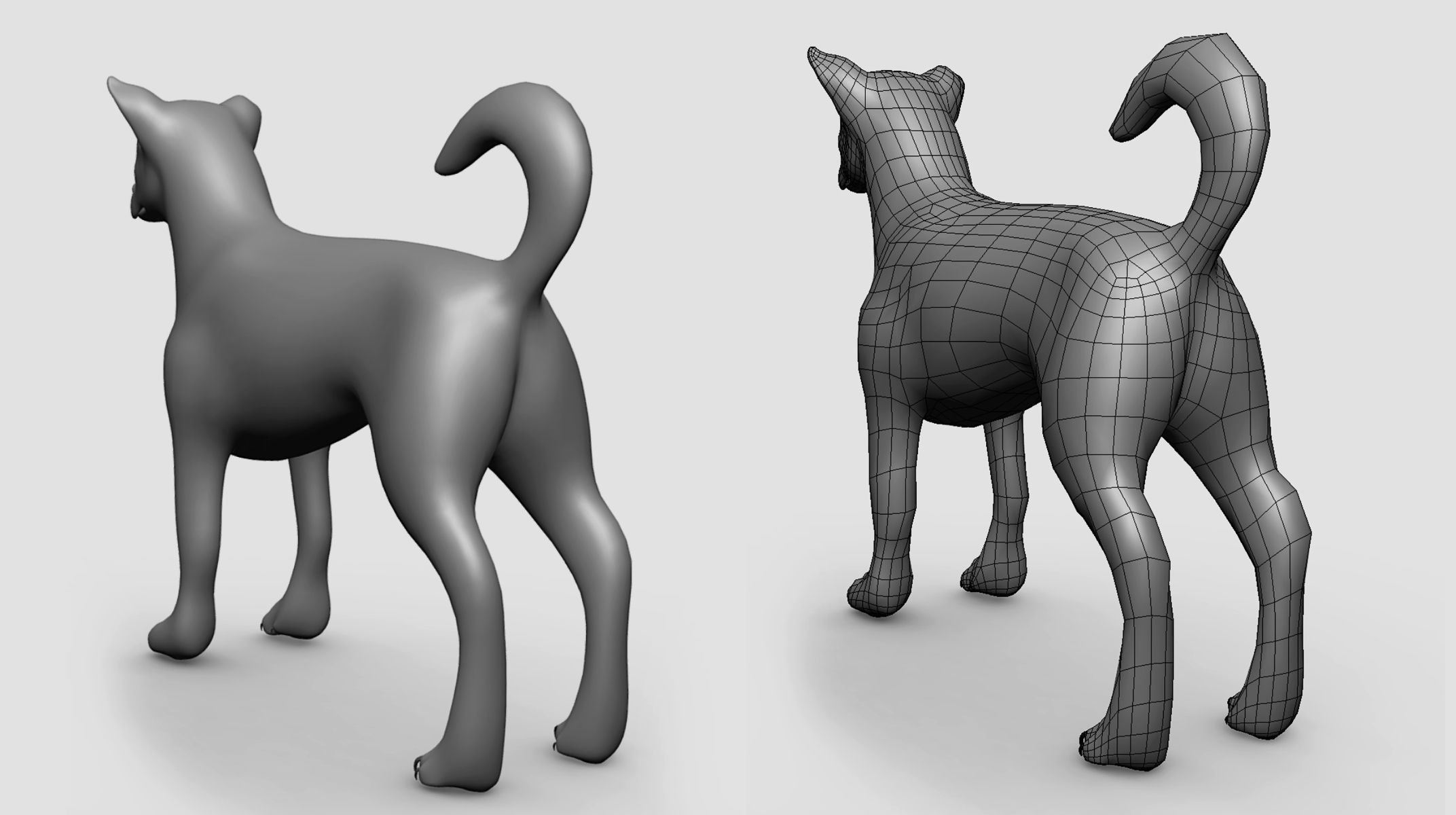 StreetDog Basemesh Low-poly 3D model_3