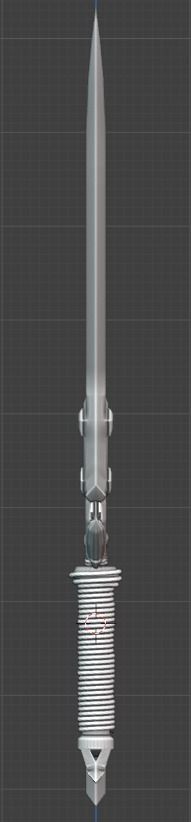 sci-fi Low poly Sword Low poly Katana Low-poly 3D model_1