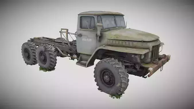 Ural 375D truck 3D model