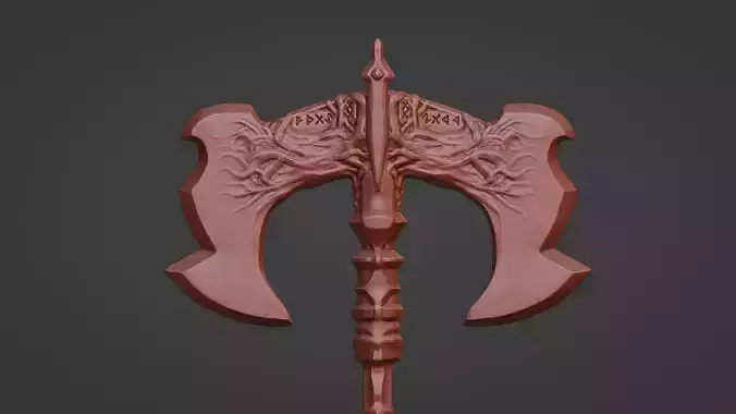 Stylized Axe for 3D Print 