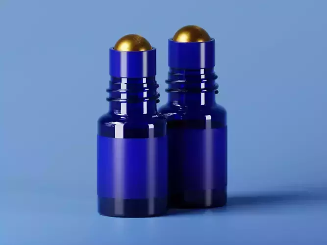 Cosmetic Blue Perfume Bottle 3D Model