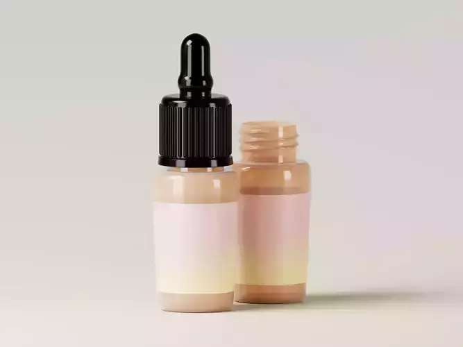 Cosmetic Dropper Bottle 3D Model