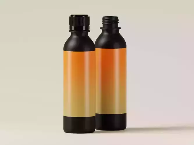 Black Cosmetic Product Bottle 3D Model