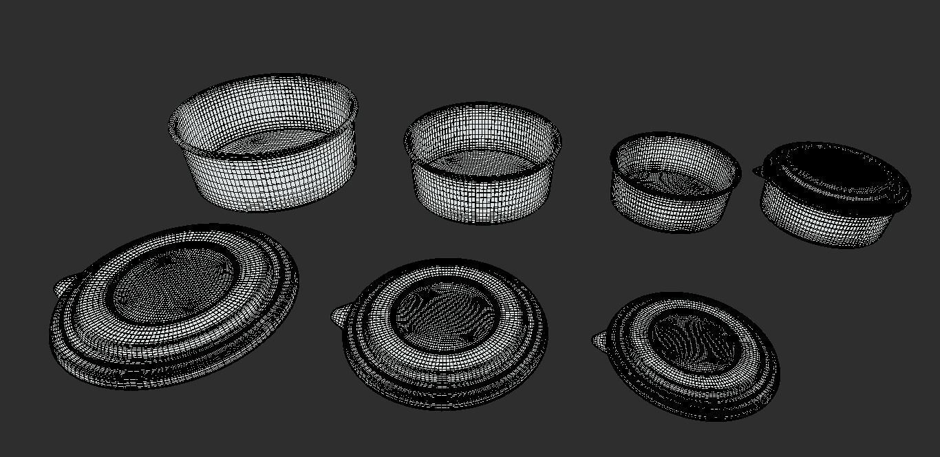 food container Low-poly 3D model_4