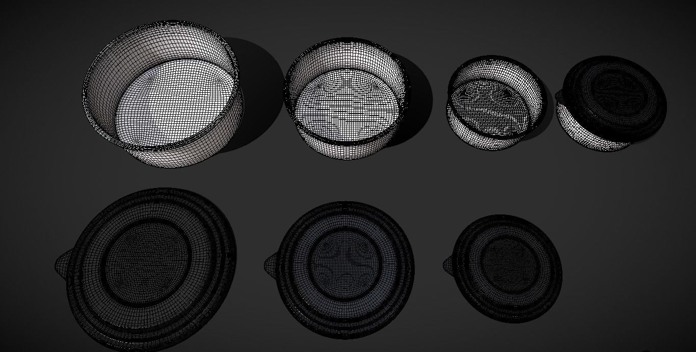 food container Low-poly 3D model_5