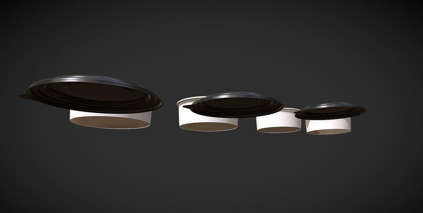 food container Low-poly 3D model_2