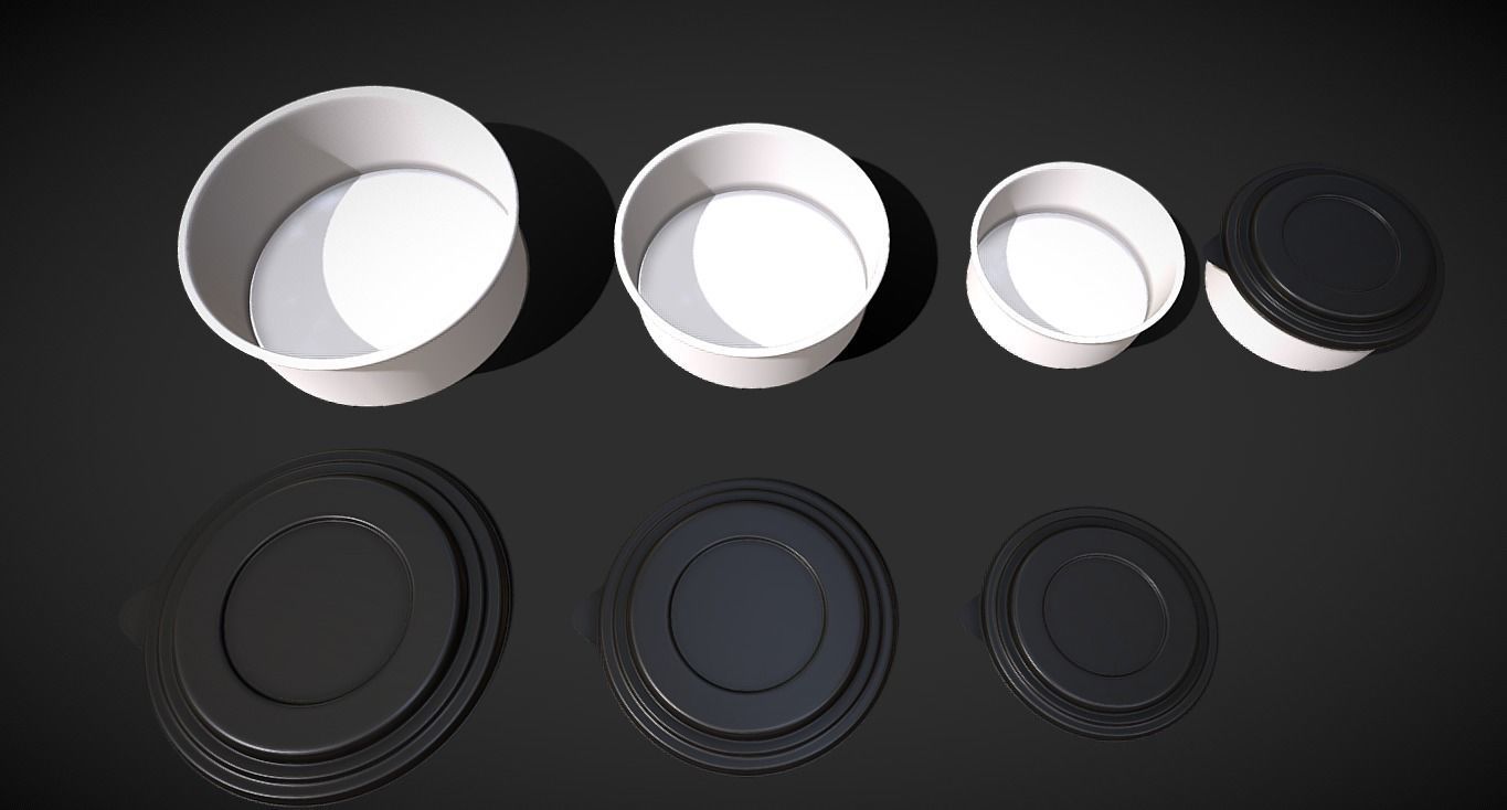 food container Low-poly 3D model_3