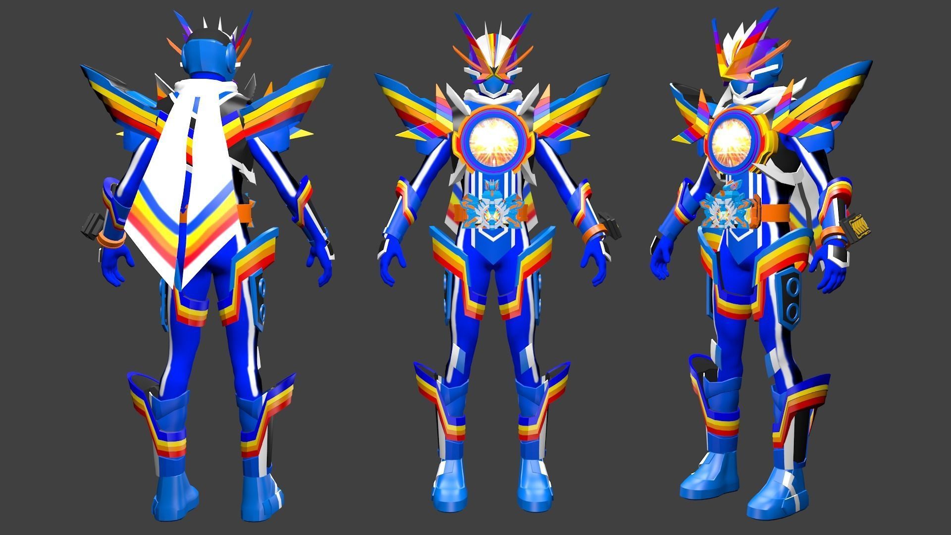 Kamen Rider Gotchard Rainbow 3D model_2