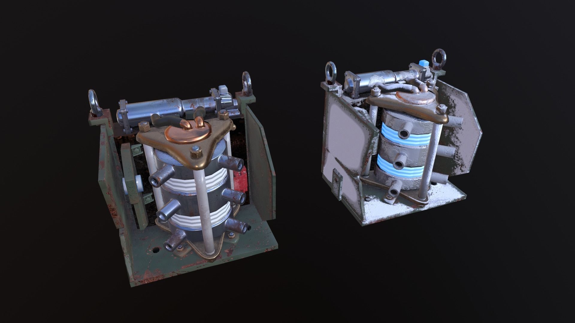 Sci-fi Cooler Low-poly 3D model_9