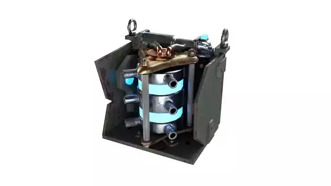 Sci-fi Cooler Low-poly 3D model