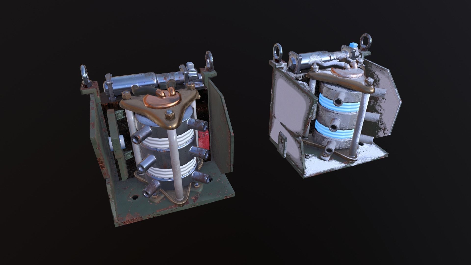Sci-fi Cooler Low-poly 3D model_8