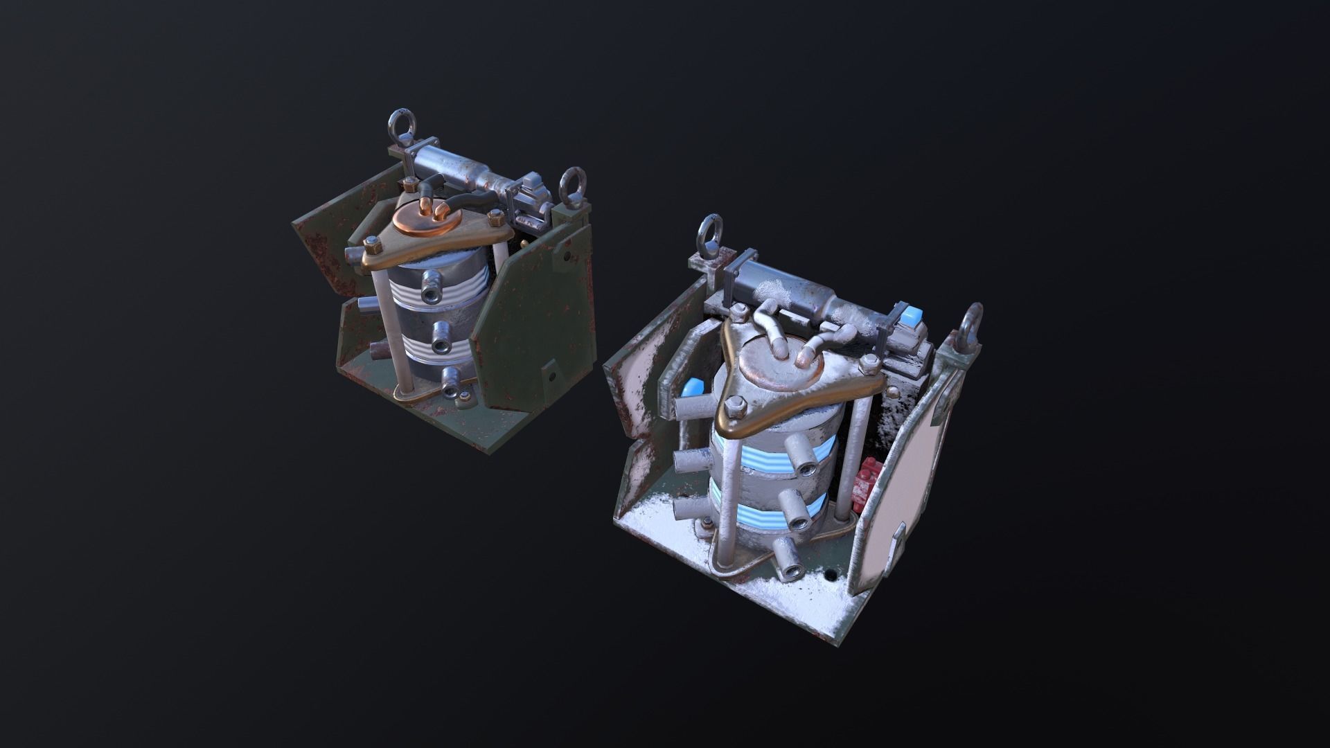 Sci-fi Cooler Low-poly 3D model_10